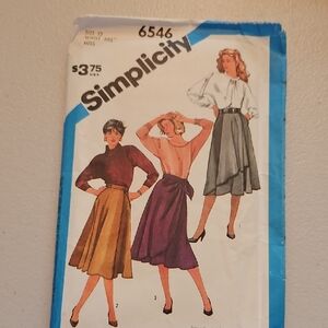 Simplicity Women's Circle & Skater Skirt Pattern in Mustard, Plum & Gray